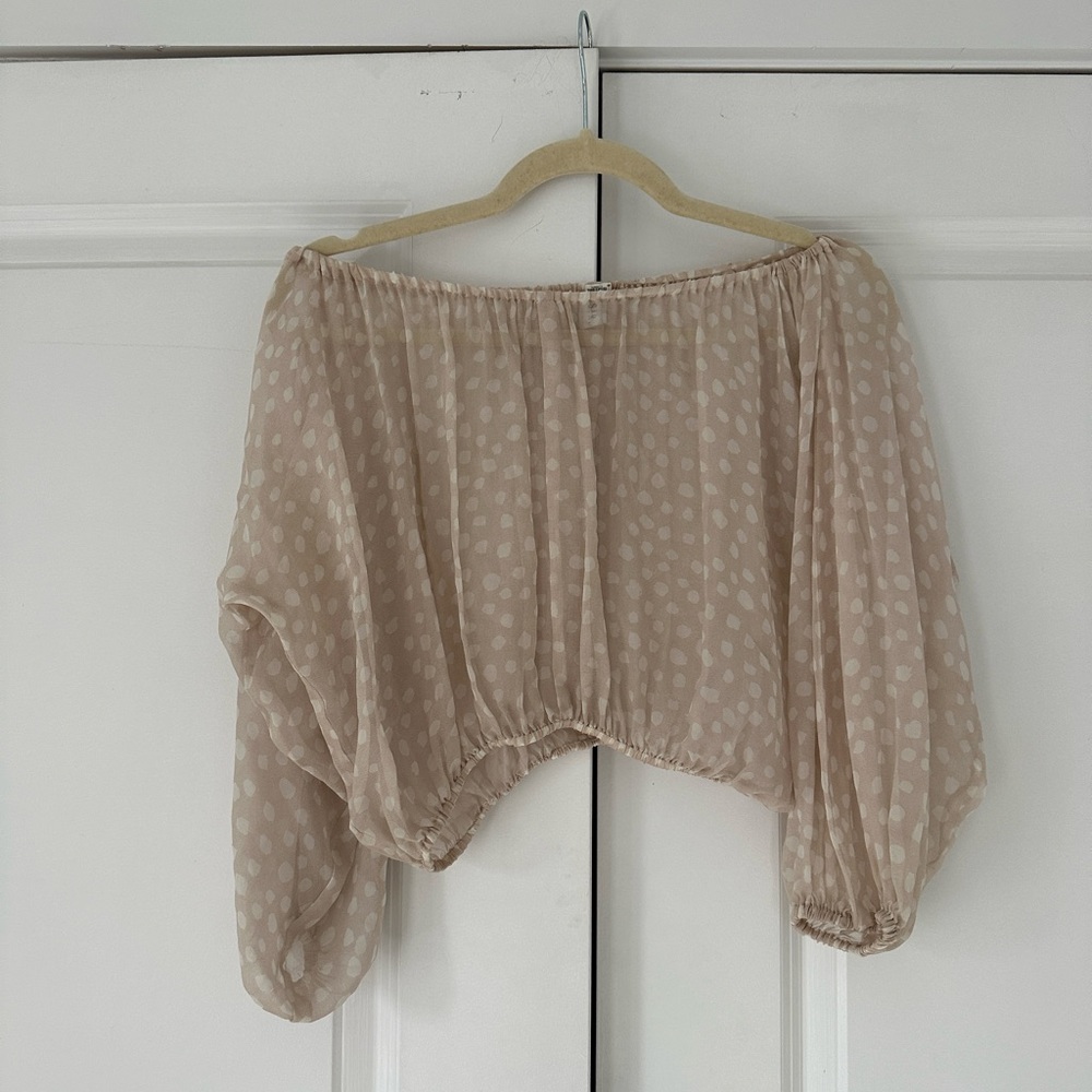 SIR silk off shoulder blouse